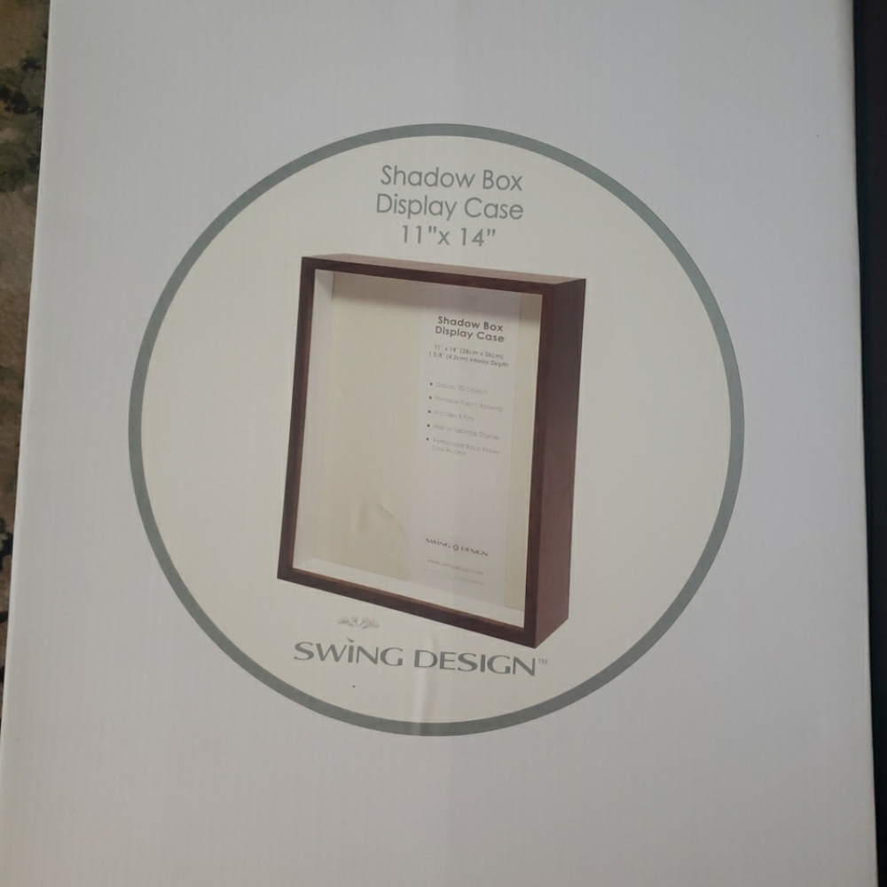 SWING DESIGN SHADOW BOX WALNUT PICTURE FRAME 11x14